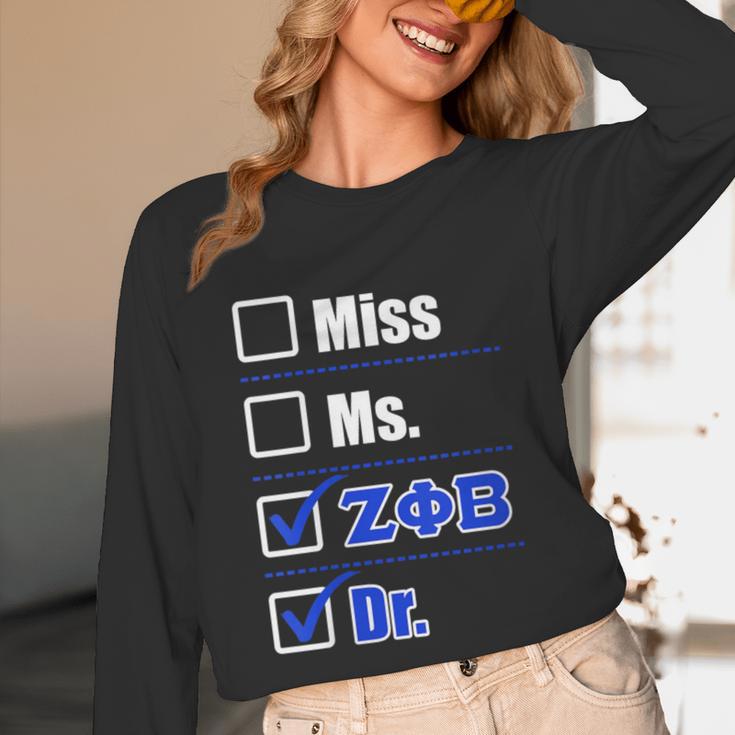 Zeta Phi Beta Doctor Graduation Zeta Phi Beta HBCU Doctor Unisex Long Sleeve T-Shirt