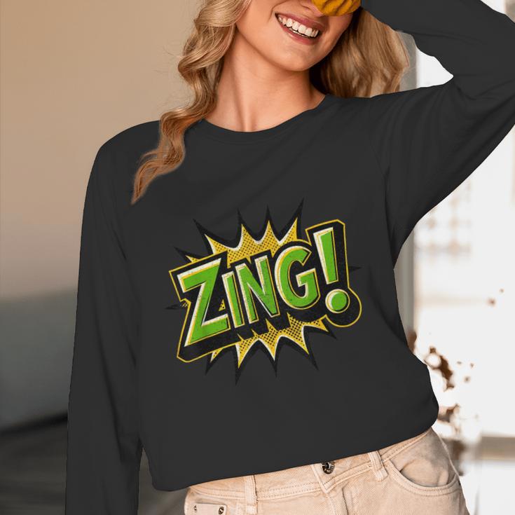 ZING Comic Book Retro Artwork – Cartoon Collector Unisex Long Sleeve T-Shirt ZING Comic Book Retro Artwork – Cartoon Collector Unisex Long Sleeve T-Shirt
