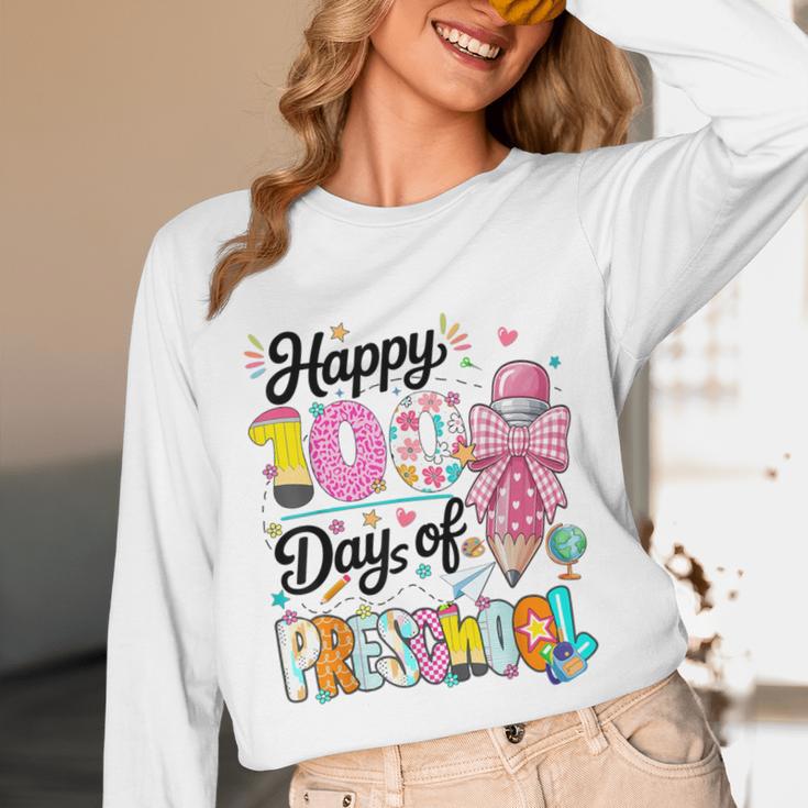 100th Day Of School Teacher Books 100 Days Of Preschool Girl Unisex Long Sleeve T-Shirt 100th Day Of School Teacher Books 100 Days Of Preschool Girl Unisex Long Sleeve T-Shirt
