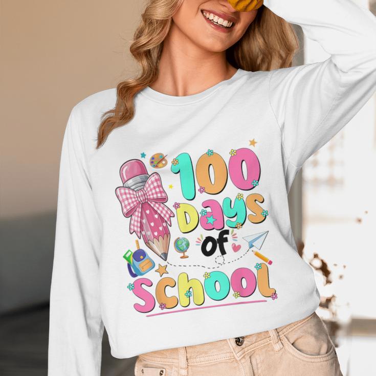 100th Day Of School Teacher Books 100 Days Of School Women Unisex Long Sleeve T-Shirt