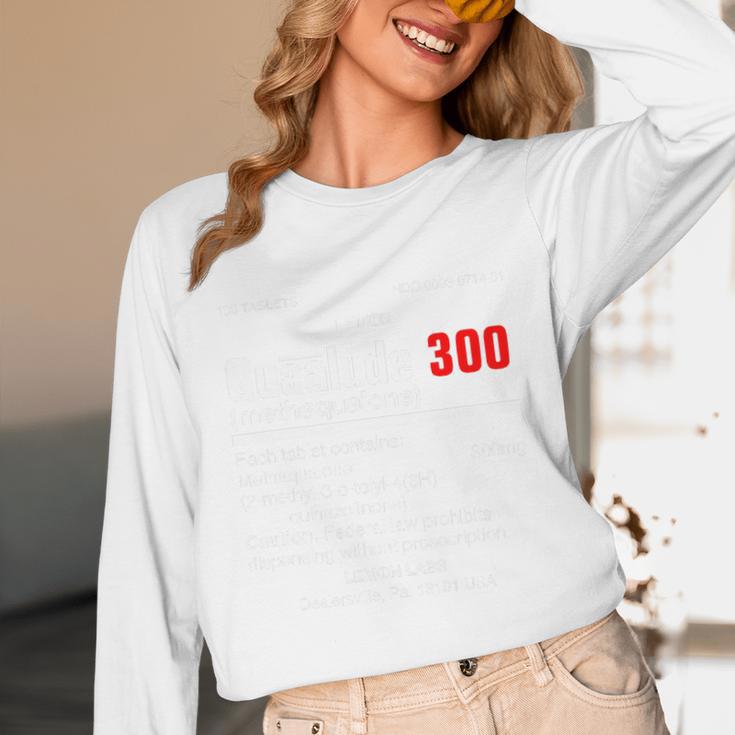 1970's Lemon Labs Quaalude 300 Label Reproduction Nostalgia Premium Tri-Blend Unisex Long Sleeve T-Shirt