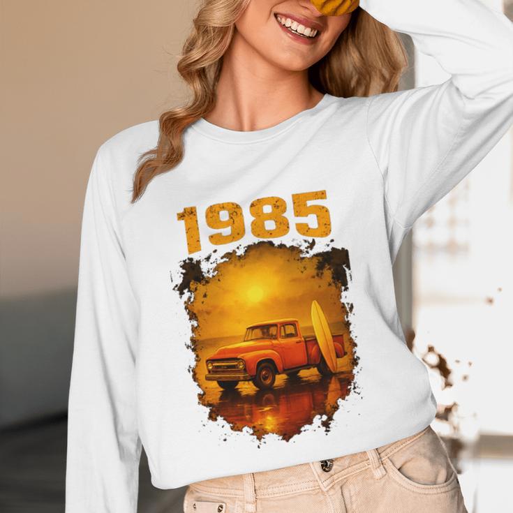 1985 Vintage Sunset Surf Truck Retro Beach Nostalgia Unisex Long Sleeve T-Shirt