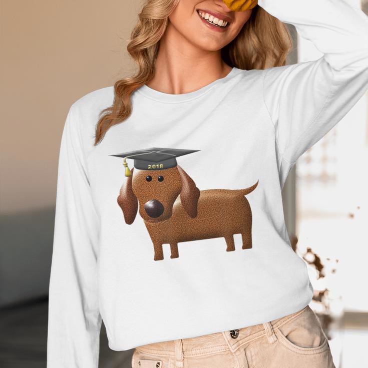 2018 Dog Graduation Shirt Dachshund Graduation For Men Women Kids Unisex Long Sleeve T-Shirt