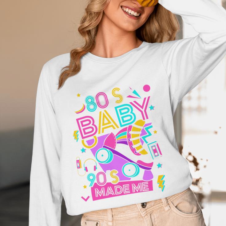 80's Baby 90's Made Me 1980s 1990s Nostalgia Retro Party Premium Tri-Blend Unisex Long Sleeve T-Shirt