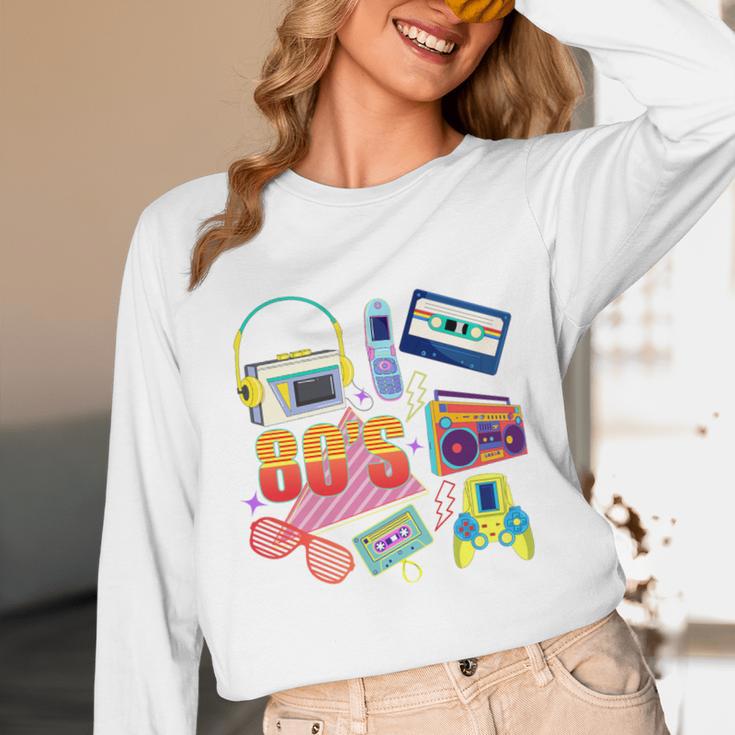 80's Vintage Cassette Tape Nostalgia Mixtape Era 1980s Retro Premium Tri-Blend Unisex Long Sleeve T-Shirt