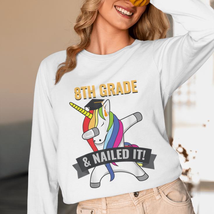 8TH GRADE NAILED IT UNICORN DABBING GRADUATION T-SHIRT Unisex Long Sleeve T-Shirt