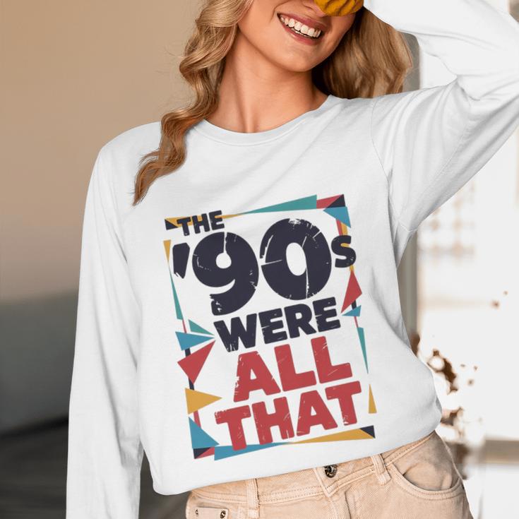 The 90s Were All That – Retro 1990s Nostalgia Tee Premium Tri-Blend Unisex Long Sleeve T-Shirt