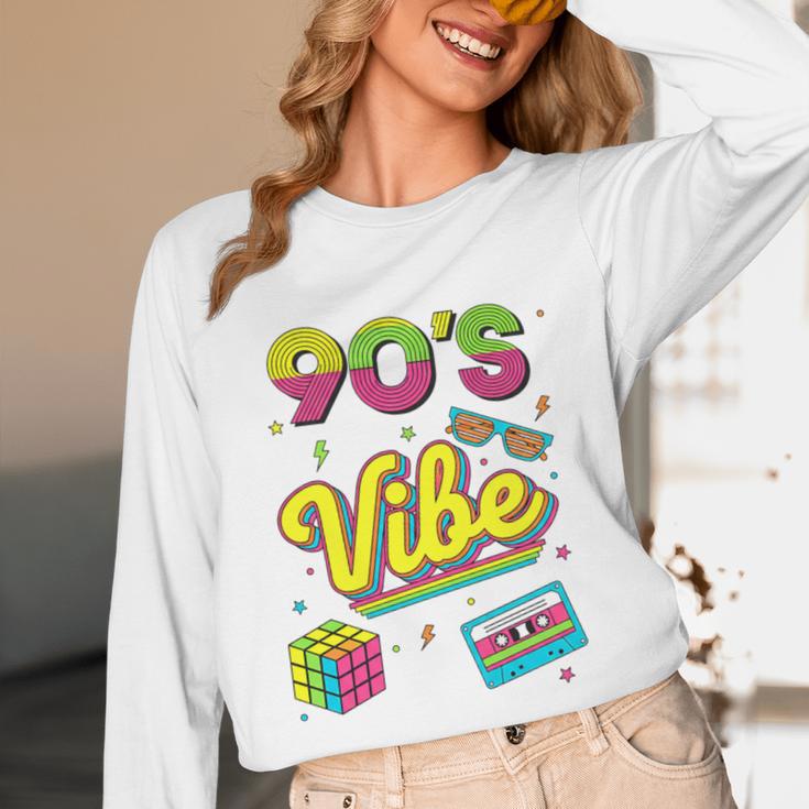90s Nostalgia Retro Apparel 90'S Vibe Retro Premium Tri-Blend Unisex Long Sleeve T-Shirt
