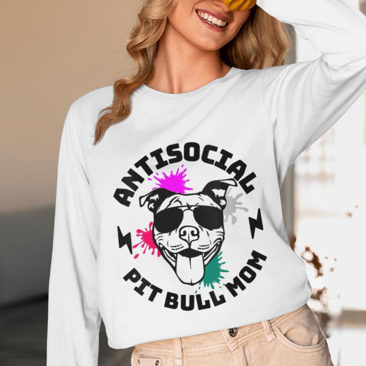 Antisocial Pit Bull Mom Pittie Introvert Dog Lover Pit Bull Unisex Long Sleeve T-Shirt Antisocial Pit Bull Mom Pittie Introvert Dog Lover Pit Bull Unisex Long Sleeve T-Shirt