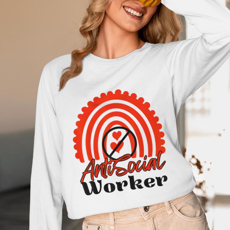 AntiSocial Worker Anti-Social Social Worker Introvert Unisex Long Sleeve T-Shirt