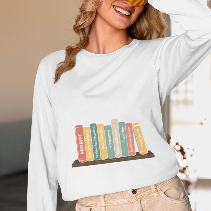 Applied Behavior Analysis Book Wildflower ABA RBT Therapist Unisex Long Sleeve T-Shirt