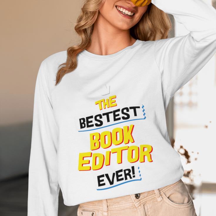 Best Book Editor Job Occupation Premium Tri-Blend Unisex Long Sleeve T-Shirt