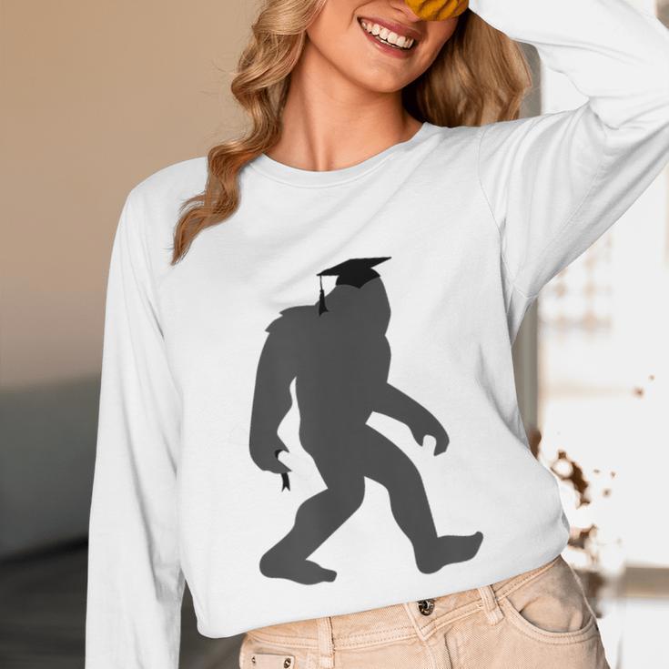 Bigfoot Graduate Shirt Cute Sasquatch Graduation Unisex Long Sleeve T-Shirt