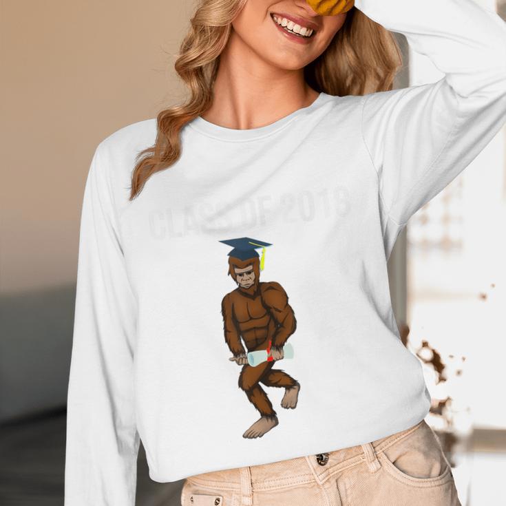Bigfoot Graduation Shirt Class Of 2018 College Boys Unisex Long Sleeve T-Shirt