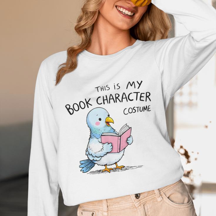 This Is My Book Character Costume I Pigeon Reading Tee Unisex Long Sleeve T-Shirt