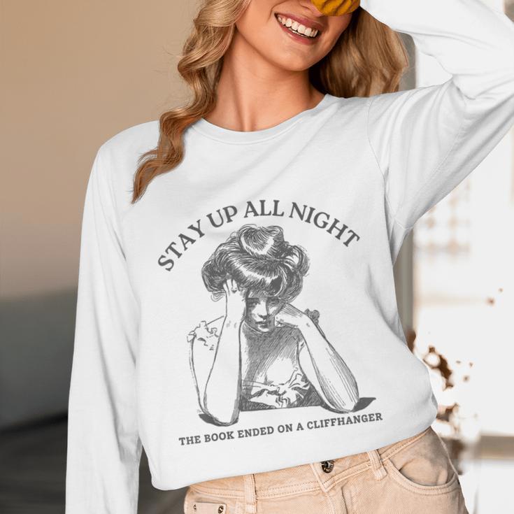 The Book Ended On a Cliffhanger Cute Book Lover Teach Unisex Long Sleeve T-Shirt