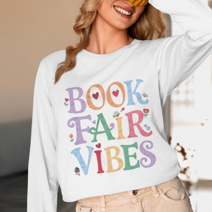 Book Fair Vibes Groovy Retro Reading Unisex Long Sleeve T-Shirt