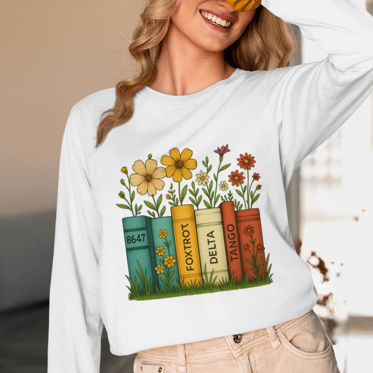 Book Flower 8647 Foxtrots Deltas Tangos Unisex Long Sleeve T-Shirt Book Flower 8647 Foxtrots Deltas Tangos Unisex Long Sleeve T-Shirt