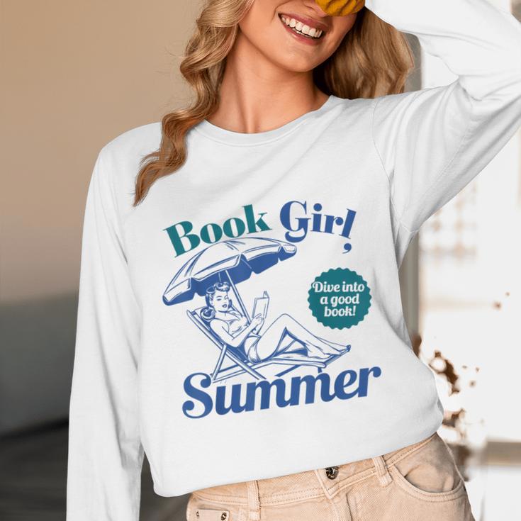 Book Girl Summer Bookish Beach Unisex Long Sleeve T-Shirt Book Girl Summer Bookish Beach Unisex Long Sleeve T-Shirt
