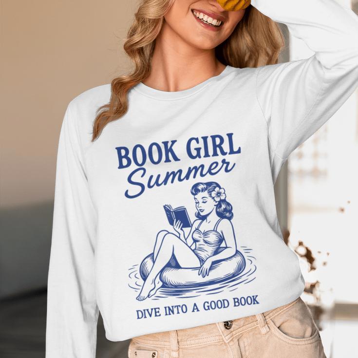 Book Girl Summer Unisex Long Sleeve T-Shirt