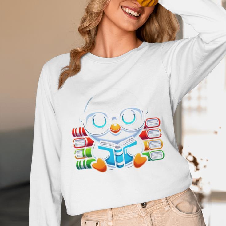 Book Lover Reading Penguin Unisex Long Sleeve T-Shirt