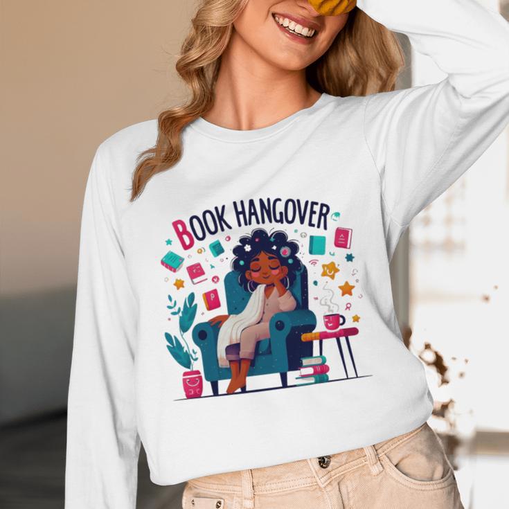 Book Lover Graphic Tee Book Hangover Premium Tri-Blend Unisex Long Sleeve T-Shirt