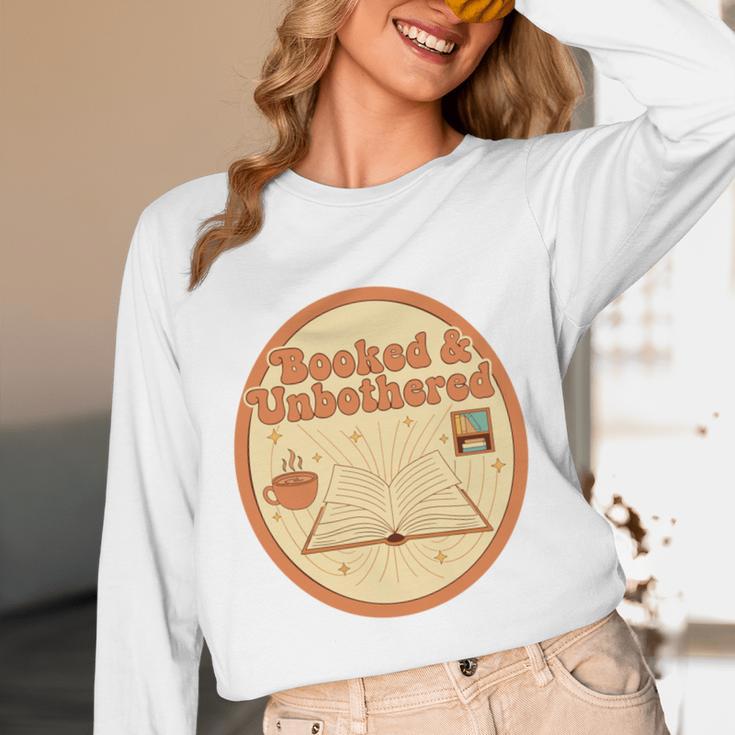 Booked & Unbothered Book Lover Tee Unisex Long Sleeve T-Shirt Booked & Unbothered Book Lover Tee Unisex Long Sleeve T-Shirt