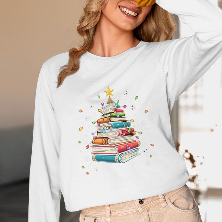 All Booked For Christmas Book Christmas Book Lover Librarian Unisex Long Sleeve T-Shirt
