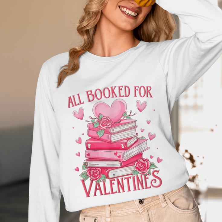 All Booked For Valentine Books Lover Teacher Floral Unisex Long Sleeve T-Shirt All Booked For Valentine Books Lover Teacher Floral Unisex Long Sleeve T-Shirt