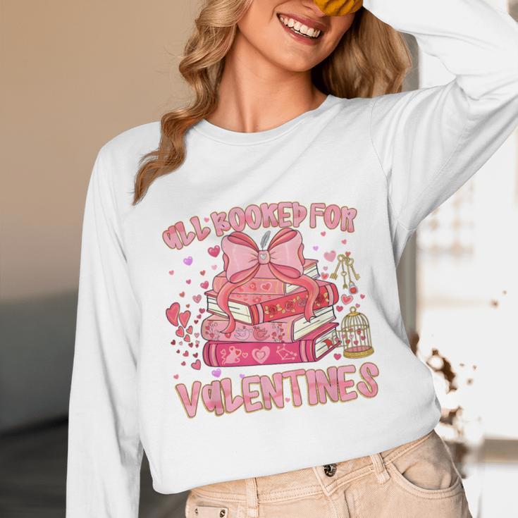 All Booked For Valentines Book Lovers Teacher Kid Valentines Unisex Long Sleeve T-Shirt