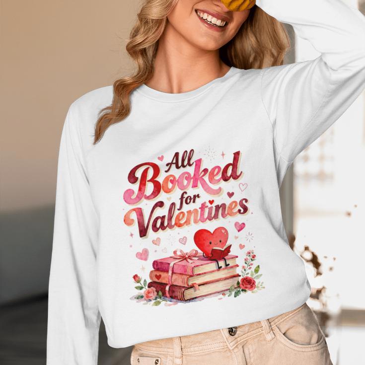 All Booked For Valentines Cute Book Lover Quote Unisex Long Sleeve T-Shirt