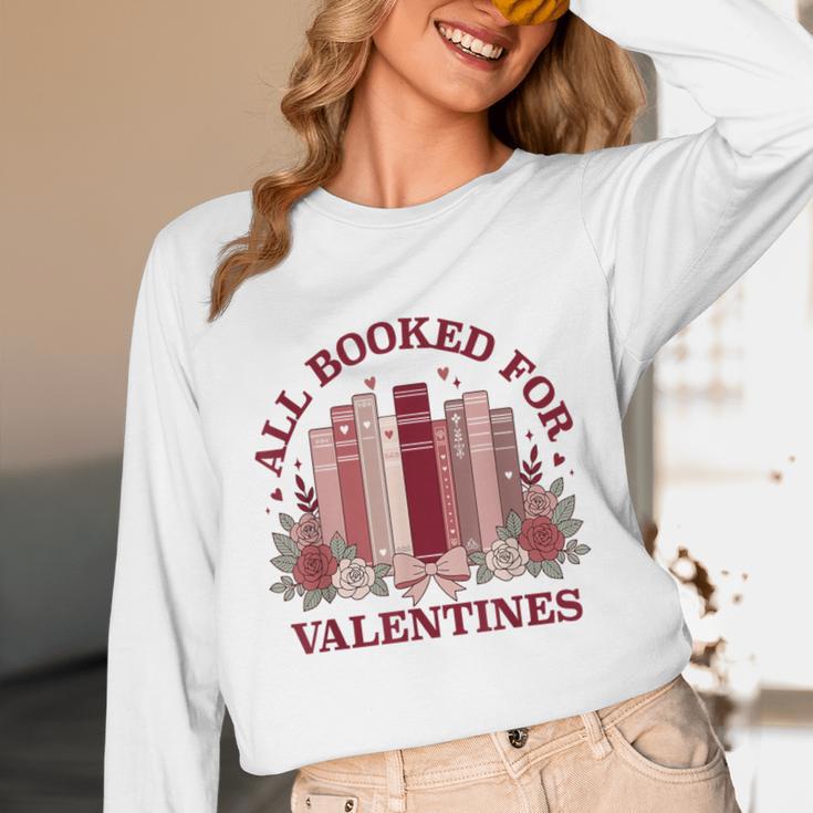 All Booked For Valentines Day Bookish Readers Book Lovers Unisex Long Sleeve T-Shirt