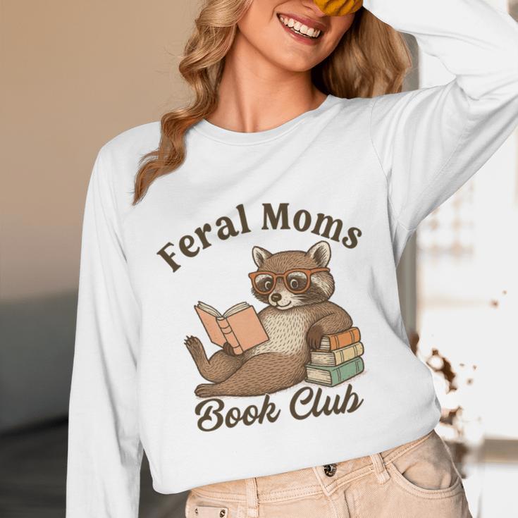 Bookish Feral Moms Book Club Raccoon Mother's Day Bookworm Unisex Long Sleeve T-Shirt Bookish Feral Moms Book Club Raccoon Mother's Day Bookworm Unisex Long Sleeve T-Shirt