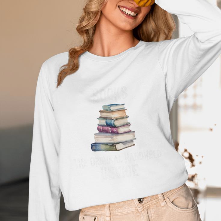 Books The Original Handheld Device Book Librarian Premium Unisex Long Sleeve T-Shirt