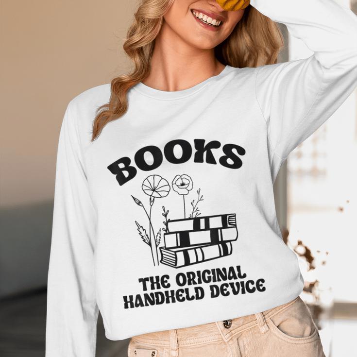 Books The Original Handheld Device Book Lover Unisex Long Sleeve T-Shirt