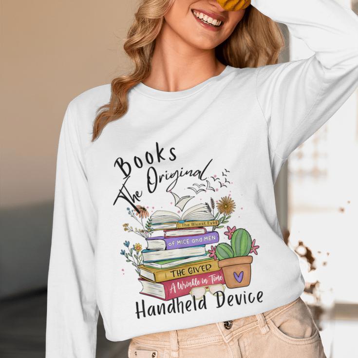 Books Original Handheld Device Reader Literacy Book Lover Unisex Long Sleeve T-Shirt Books Original Handheld Device Reader Literacy Book Lover Unisex Long Sleeve T-Shirt