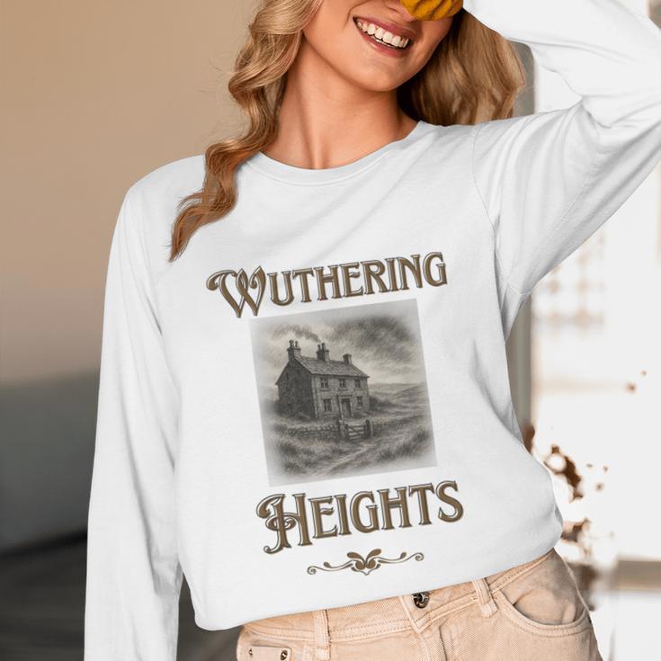 Bronte Novel Wuthering Heights Moorland Gothic Book Cover Unisex Long Sleeve T-Shirt