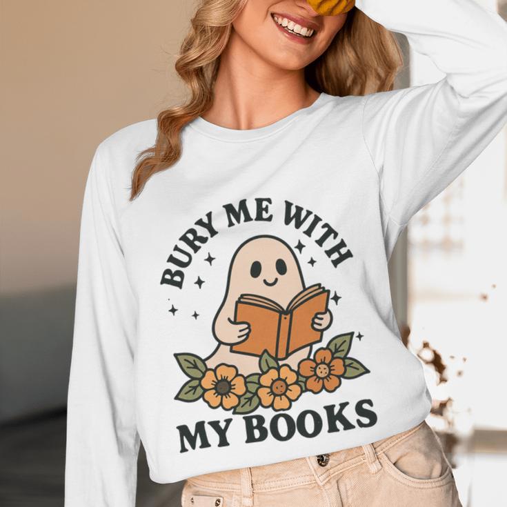 Bury Me With My Books Ghost Tee Unisex Long Sleeve T-Shirt