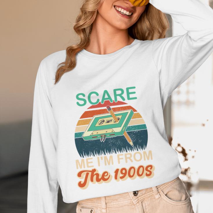 You Can't Scare Me I'm From The 1900s Retro Vintage Premium Tri-Blend Unisex Long Sleeve T-Shirt