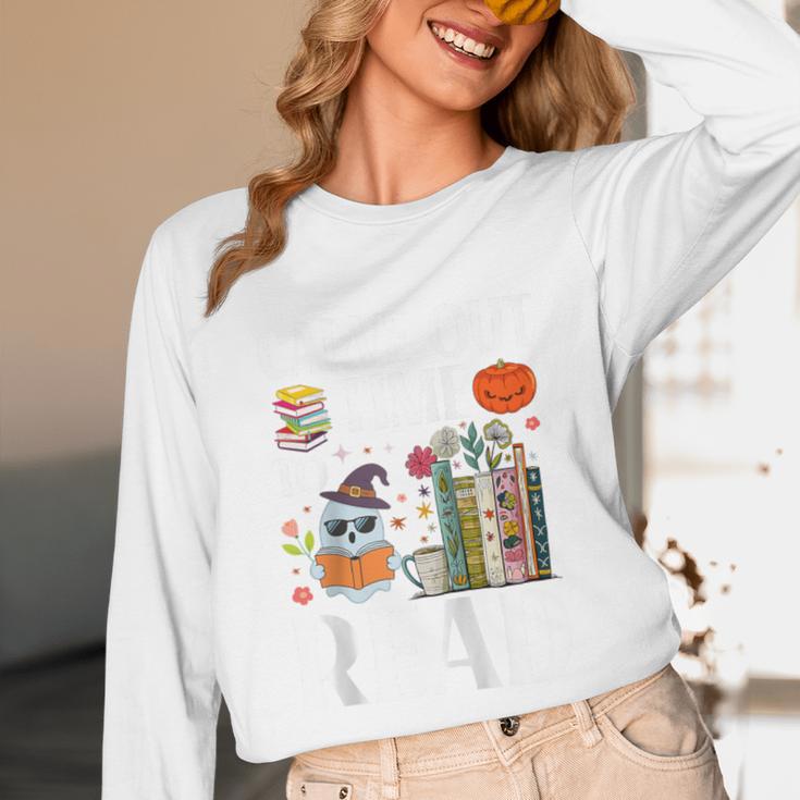 Carve Out Time To Read Halloween Ghost Books Raglan Baseball Tee Unisex Long Sleeve T-Shirt Carve Out Time To Read Halloween Ghost Books Raglan Baseball Tee Unisex Long Sleeve T-Shirt