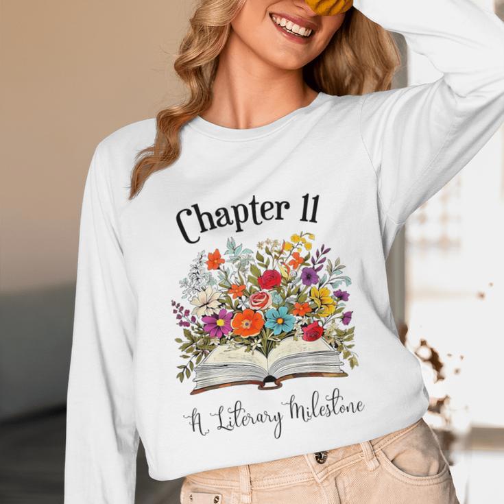 Chapter 11 Years Old 11th Birthday Wildflower Book Lover Unisex Long Sleeve T-Shirt
