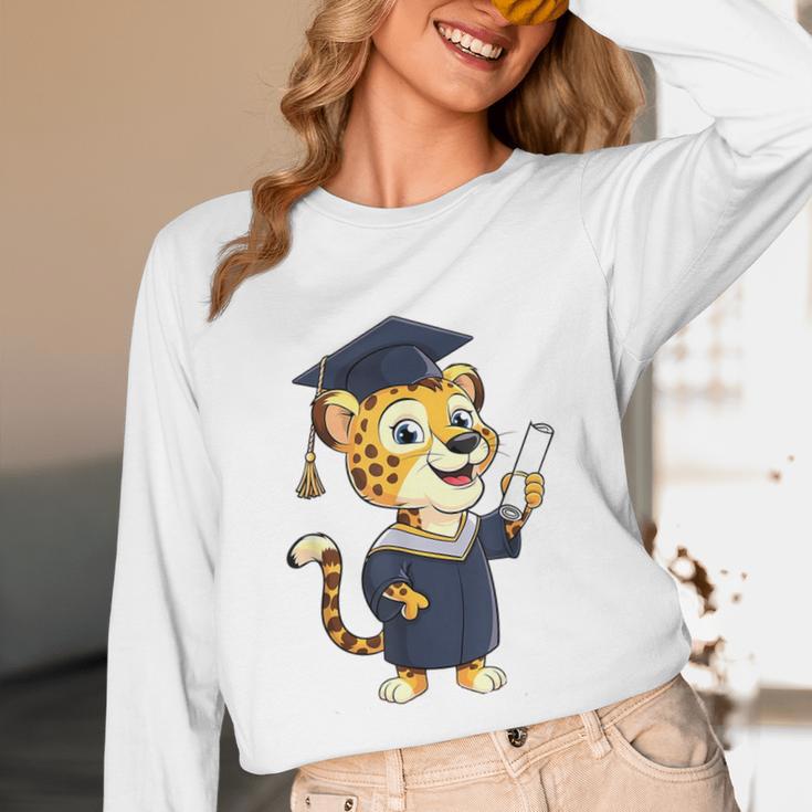 Cheetah Graduation Cute Kindergarten Elementary High School Unisex Long Sleeve T-Shirt