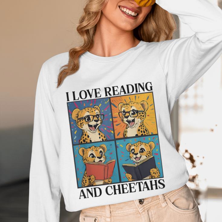 Cheetah Love Reading And Cheetahs Kids Bookworm Unisex Long Sleeve T-Shirt