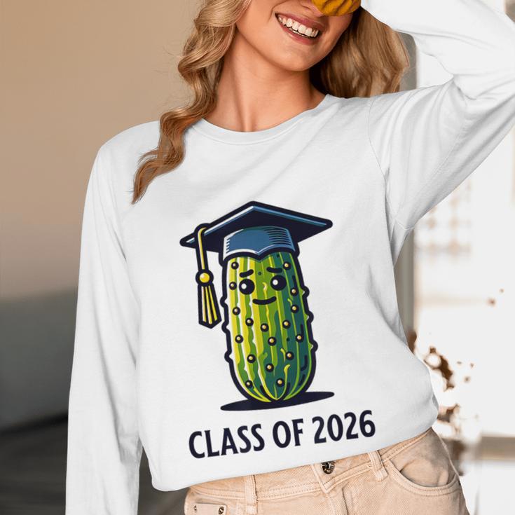 Class Of 2026 Graduation Pickle Trendy Graduate Humor Unisex Long Sleeve T-Shirt