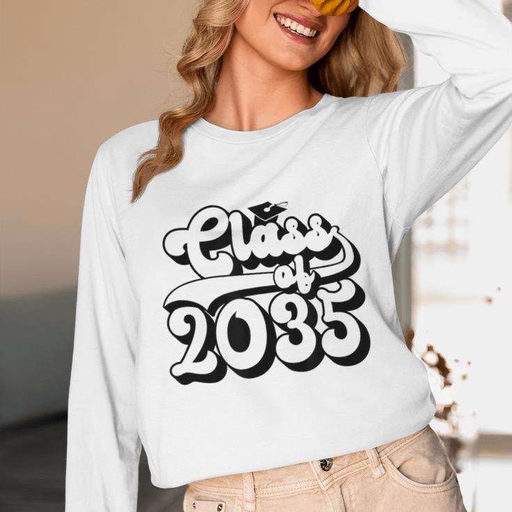 Class Of 2035 Senior Retro 2035 Grad Graduate Graduation Unisex Long Sleeve T-Shirt