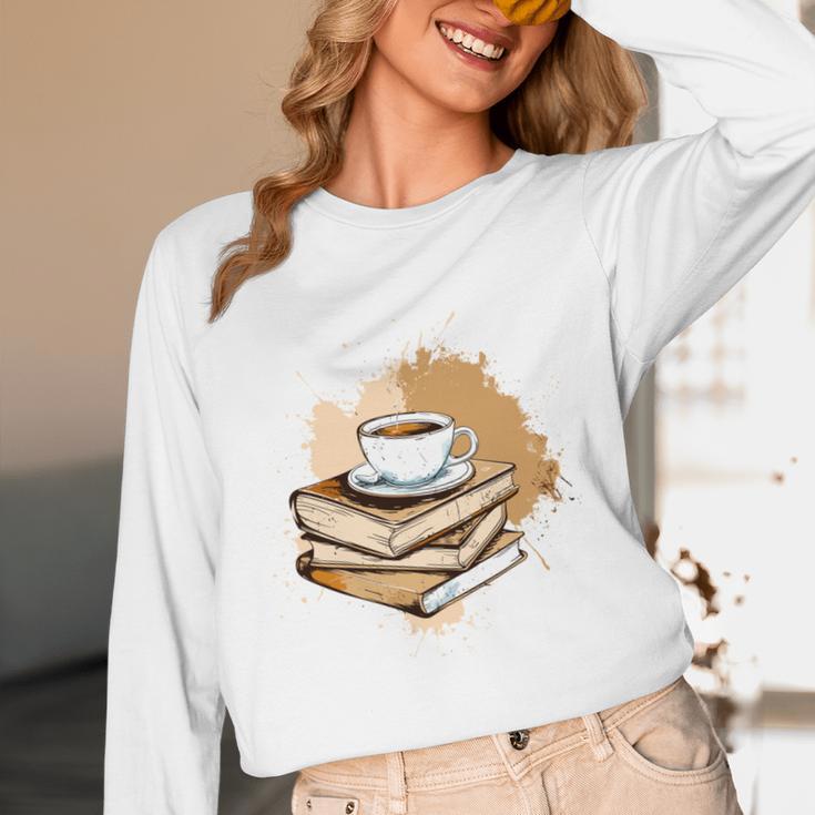 Coffee And Books Adult Books Lover Reading Unisex Long Sleeve T-Shirt