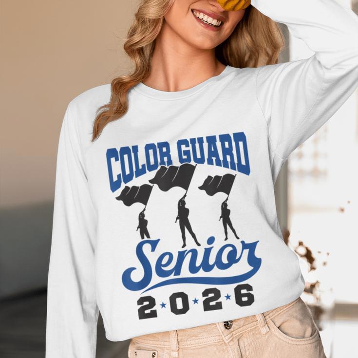 Color Guard Senior 2026 Flags Marching Band Graduation Grad Unisex Long Sleeve T-Shirt