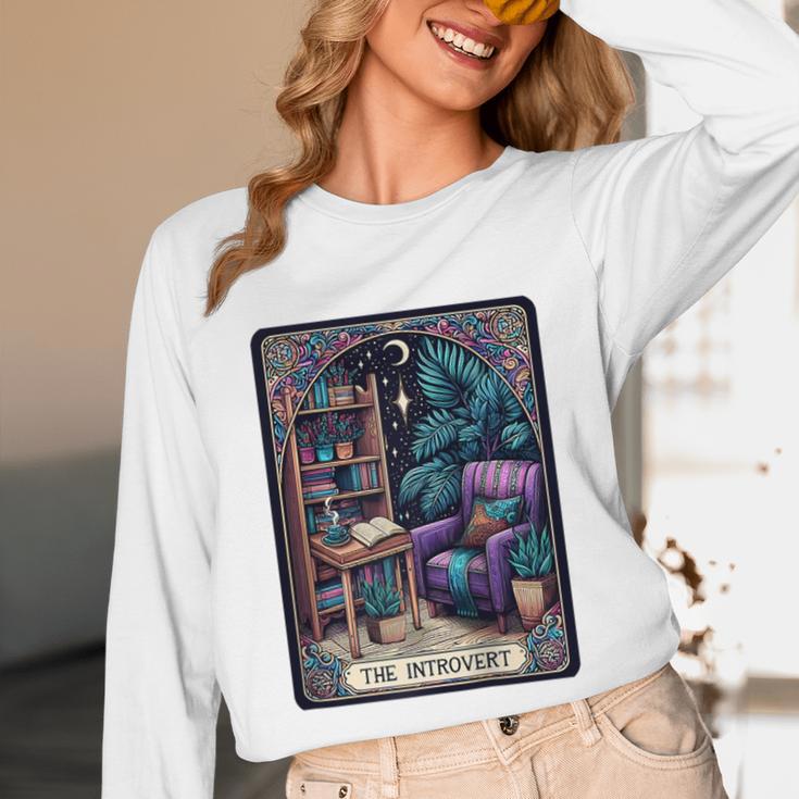 Color Graphic The Introvert Tarot Card Raglan Baseball Tee Unisex Long Sleeve T-Shirt
