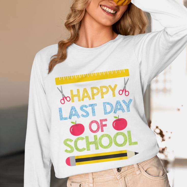 Cool Stylish Happy Last Day Of School Shirt Graduation Unisex Long Sleeve T-Shirt