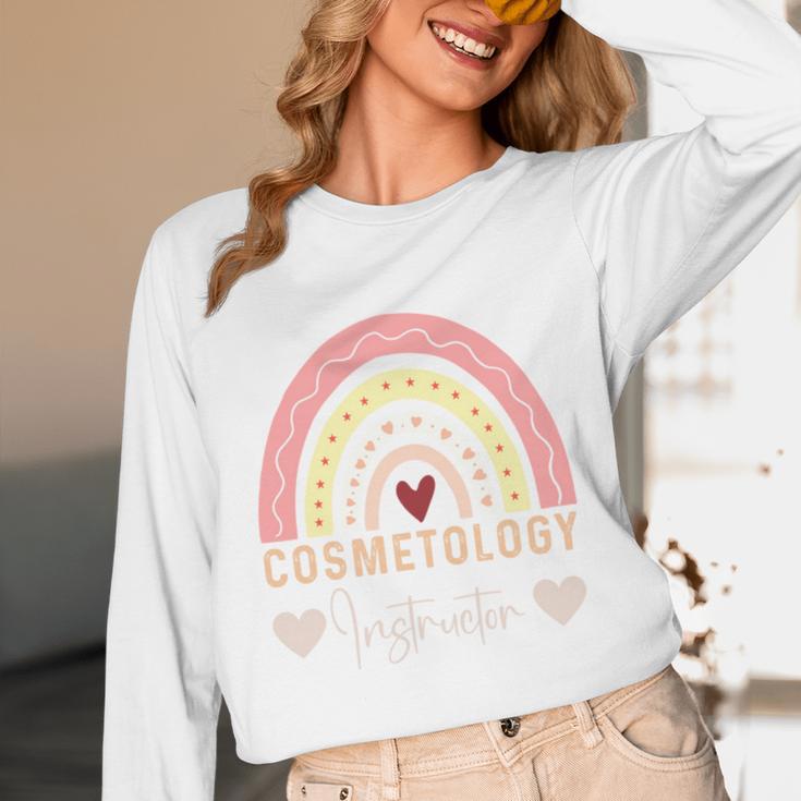 Cosmetology Instructor Cosmetologist Graduation Rainbow Unisex Long Sleeve T-Shirt